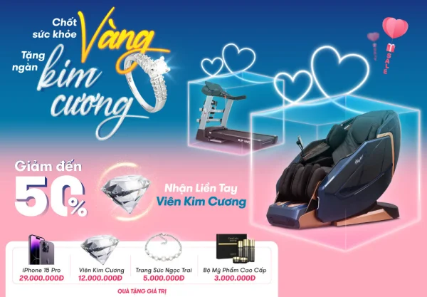 CHỐT SỨC KHỎE VÀNG TẶNG NGÀN KIM CƯƠNG