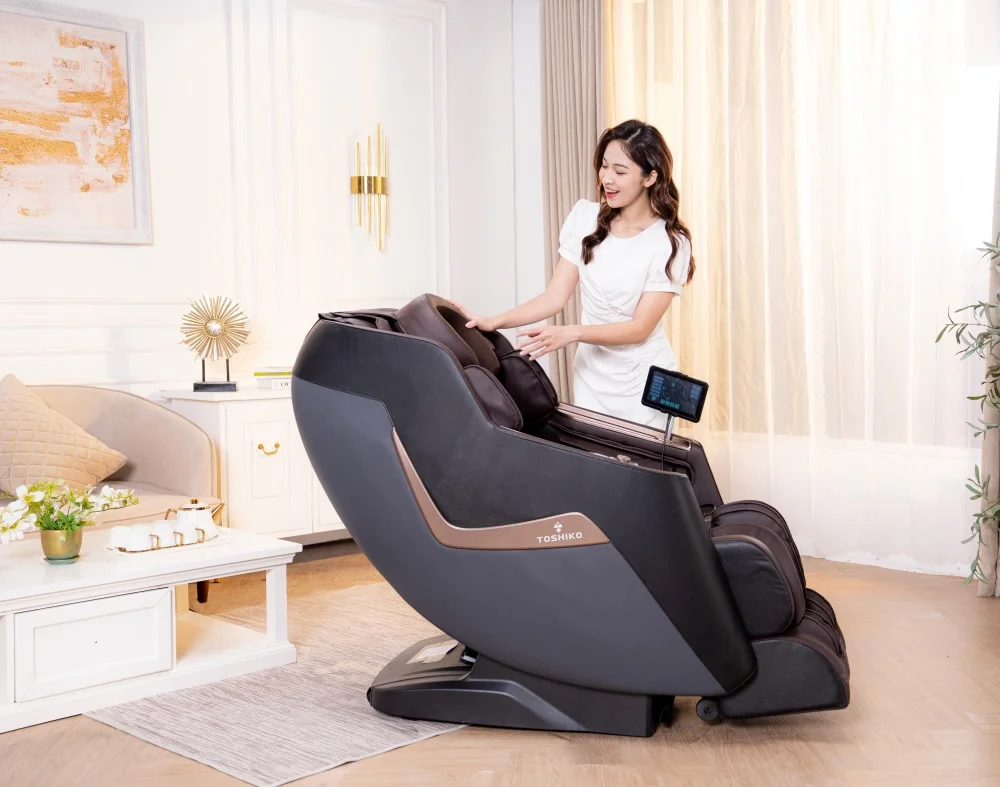 Ghế massage thiết kế với tông màu sang trọng, đẳng cấp